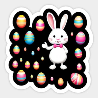 Easter design bunny funny eggs Sticker